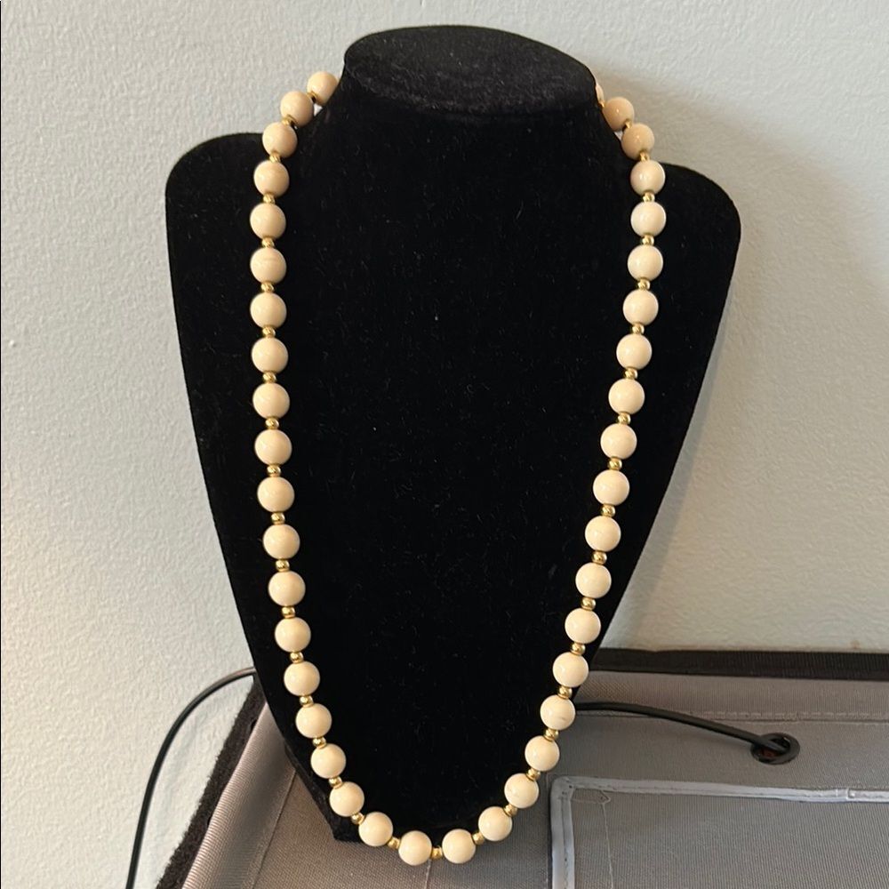 Trifari Cream Beaded Necklace